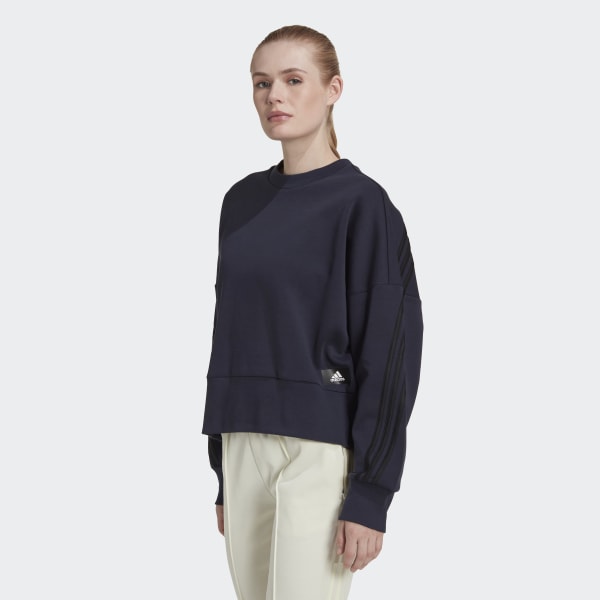 Niebieski adidas Sportswear Future Icons 3-Stripes Sweatshirt LOR06