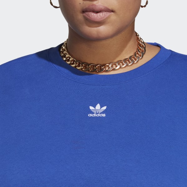 adidas Adicolor Essentials Crew Sweatshirt (Plus Lifestyle Women\'s US adidas Blue | | - Size)