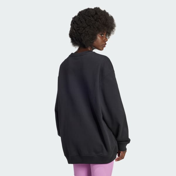 Nero Felpa Essentials Oversized French Terry