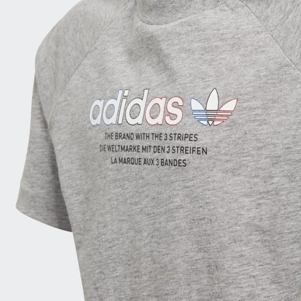 Gris Camiseta Adicolor Estampada