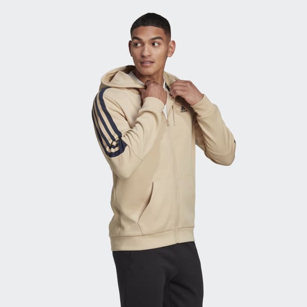 Beige Future Icons 3-Streifen Kapuzenjacke