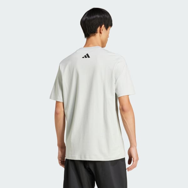 adidas City Escape Logo Graphic Tee - Grey | Free Shipping