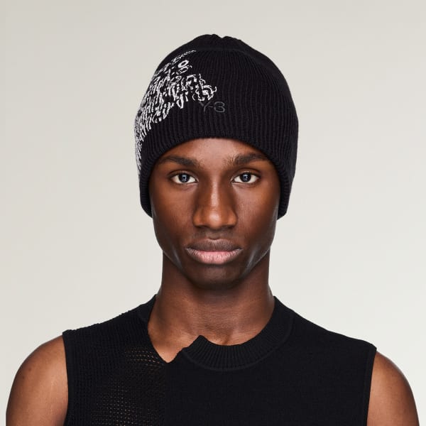ブラック Y-3 GRAPHIC BEANIE