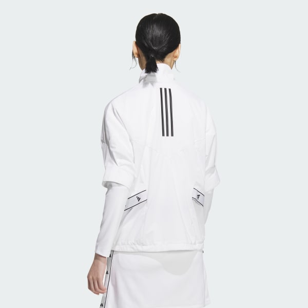 アディダス 【ゴルフ】WIND. RDY ハーフジップ半袖ウインド - ホワイト