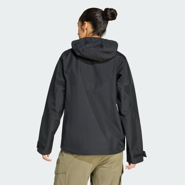 Schwarz Terrex Techrock 3L GORE-TEX Performance Jacke