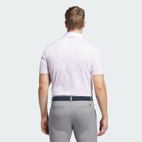 White Ultimate365 Allover Print Polo Shirt