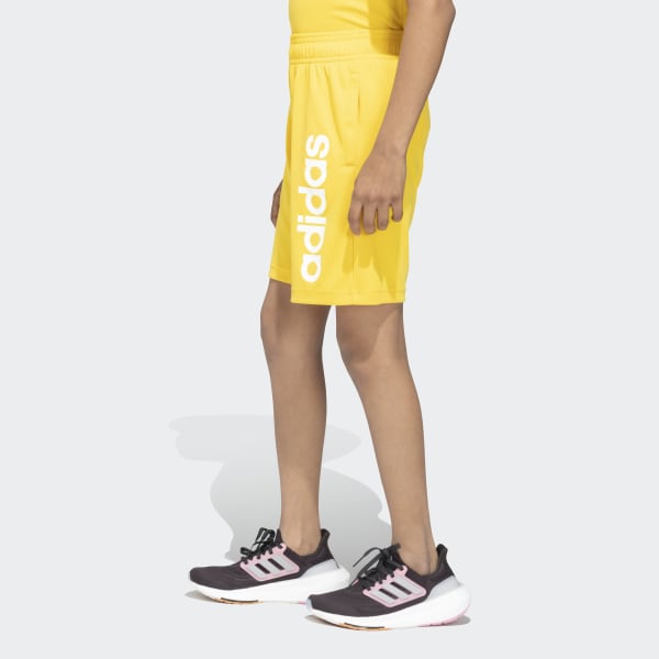 Gold LINEAR LOGO SHORTS   