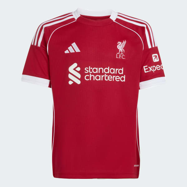 Camiseta local Liverpool FC 25/26 para niños Rojo adidas