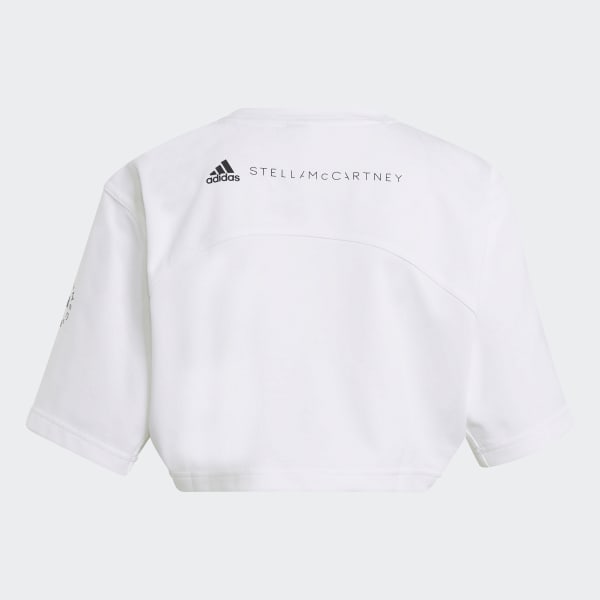 Weiss adidas by Stella McCartney Future Playground Cropped T-Shirt