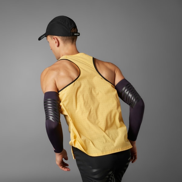 Yellow Adizero Running Singlet