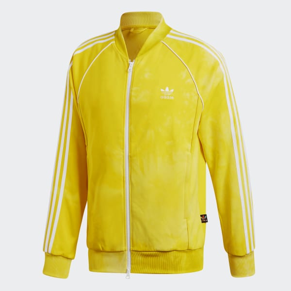 adidas superstar track jacket yellow