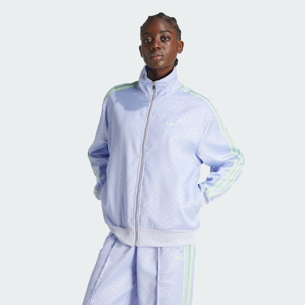 adidas Chaqueta Deportiva Fashion Monogram Firebird Saten Morado adidas Colombia