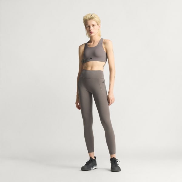 Grey Optime Power High Support Bra