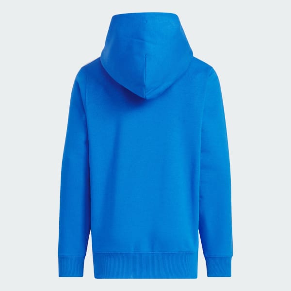 ブルー エッセンシャルズ プラス ルーズフィット スリーストライプス フレンチテリー プルオーバーパーカー キッズ