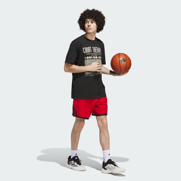 สีดำ เสื้อยืดพิมพ์ลาย Court Therapy