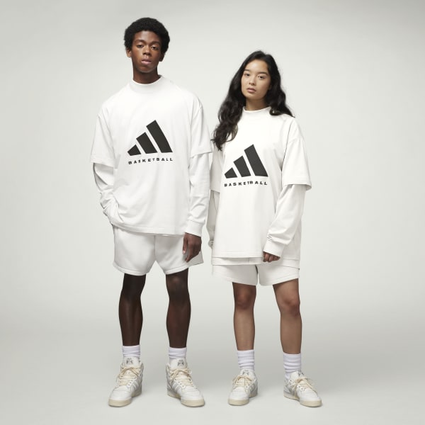 blanc T-shirt_001 adidas Basketball