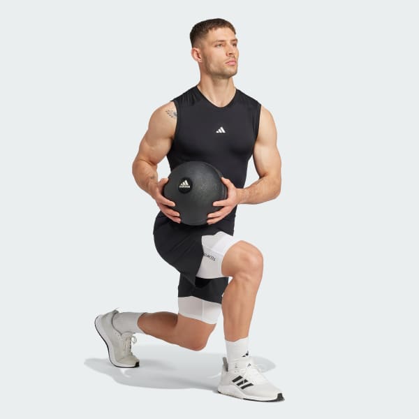 Branco Bermuda de compressão para treino TECHFIT