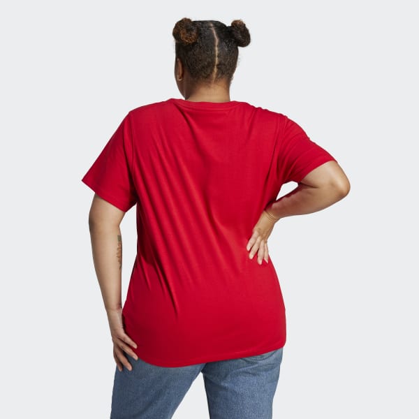 Czerwony Koszulka Adicolor Classics Trefoil (Plus Size)