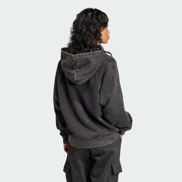 Sort Washed-Out Boyfriend-Fit Hoodie