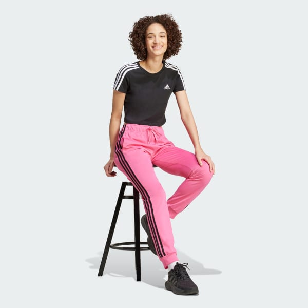Rosado Pantalón Deportivo Essentials Piernas Cónicas 3 Tiras