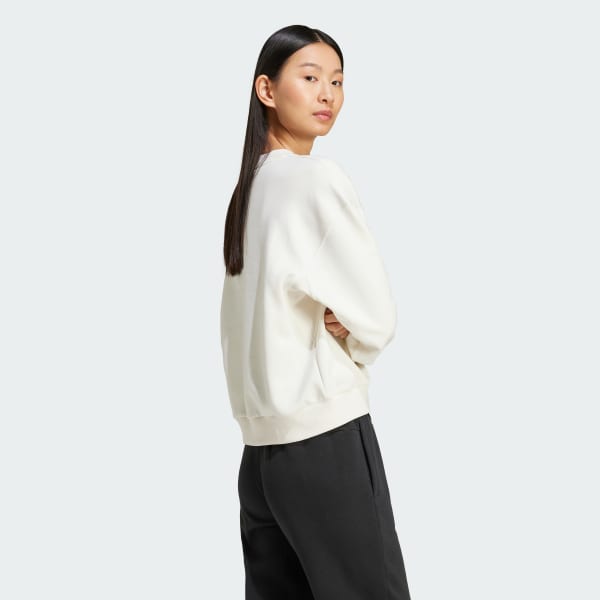 Blanc Sweat-shirt ample molleton ALL SZN