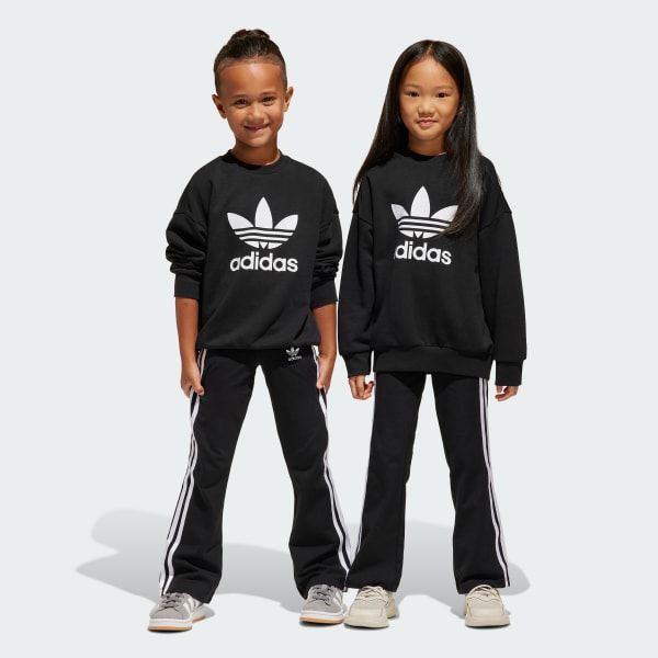 adidas Loose Crew Flared Legging Set Kids - Black | Free