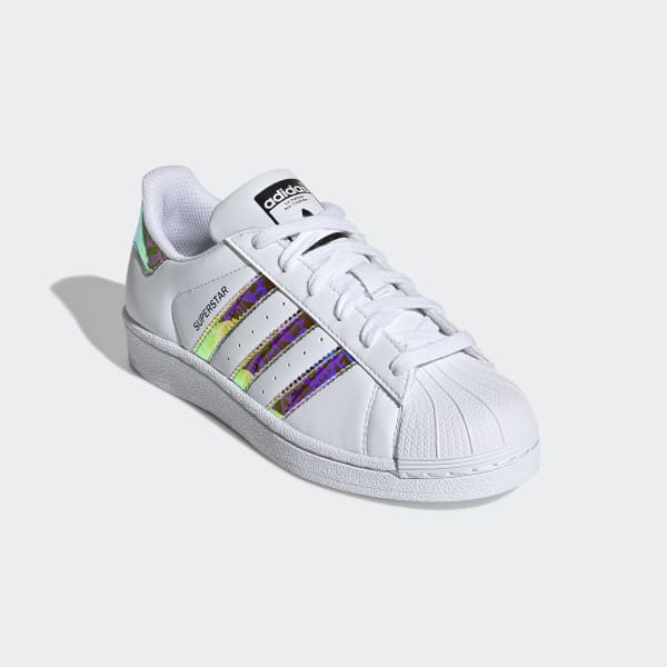 Kids Superstar Cloud White Iridescent Printed Shoes | adidas US