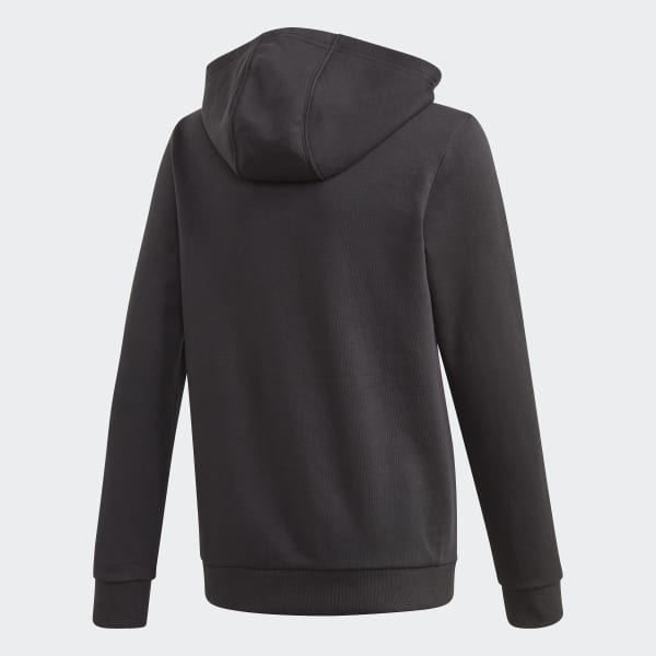 Grey adidas clearance hoodie black logo