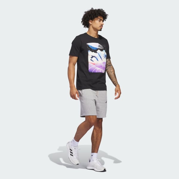 Preto Camiseta Estampada All Day I Dream About Summer (a.d.i.d.a.s.)