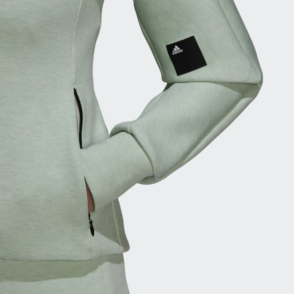 Vert Veste à capuche entièrement zippée à la coupe slim Mission Victory DC513