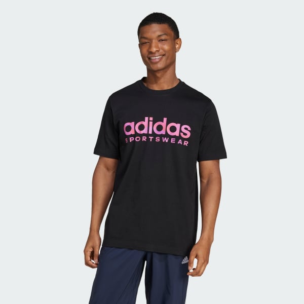 Negro Camiseta House of Tiro Summer Linear Estampada