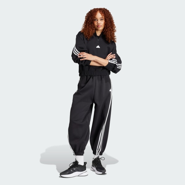 いラインアップ adidas Future Icons 3-Stripes Parachute Pants - Black パンツ