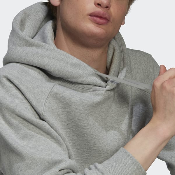 Cinzento Camisola com Capuz em Fleece