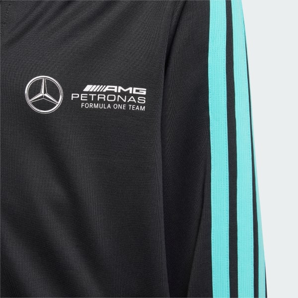 cerná MIKINA MERCEDES - AMG PETRONAS FORMULA ONE TEAM DNA FULL ZIP HOOD