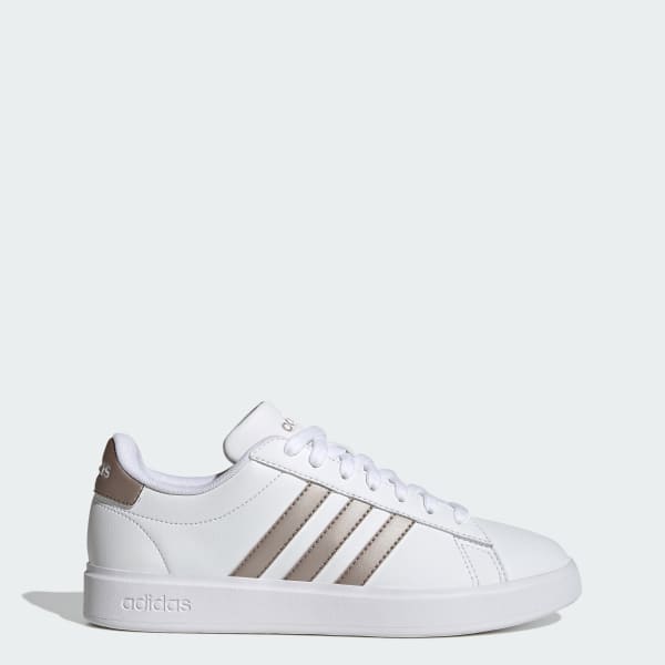 Adidas cloudfoam white and rose gold clearance