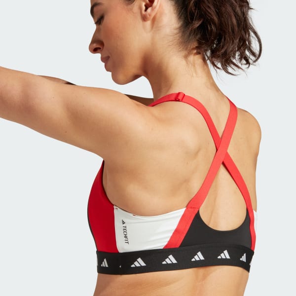 adidas Powerimpact Training Medium-Support Techfit Colorblock Bra - Black |  Women\'s Training | adidas US