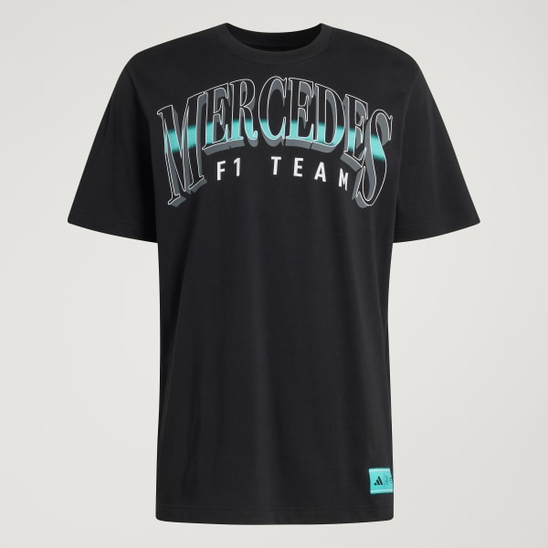 Hitam T-SHIRT GRAFIS PRIA MERCEDES - AMG PETRONAS FORMULA ONE TEAM LAS VEGAS