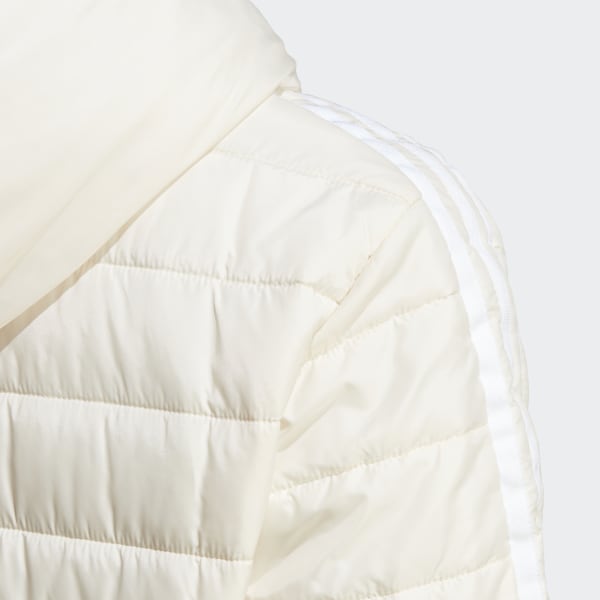 Branco Casaco Justo com Capuz Premium