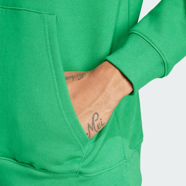 Adidas originals trefoil hoodie green clearance