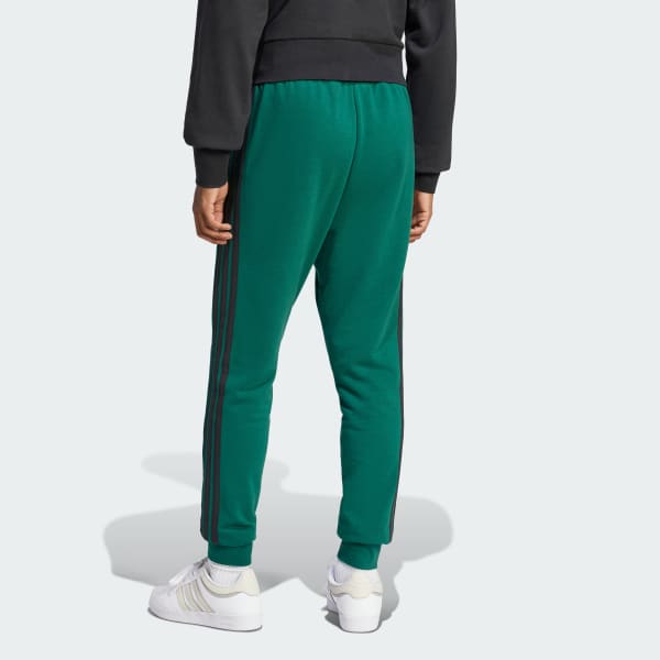 Vert Pantalon French terry 3 bandes Essentials