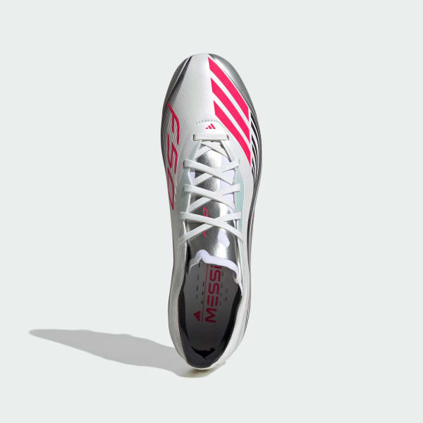 Bianco Scarpe da calcio F50 Messi Pro Firm Ground