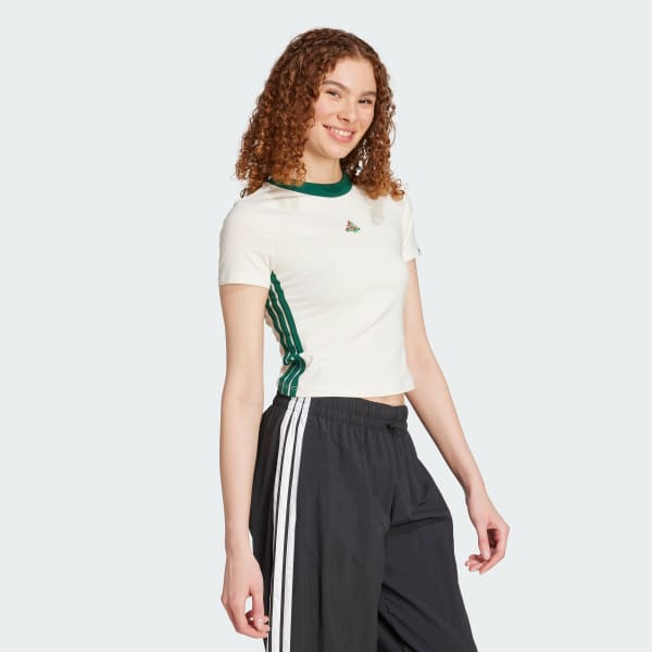 Λευκό Μπλούζα με στάμπα πίτσας