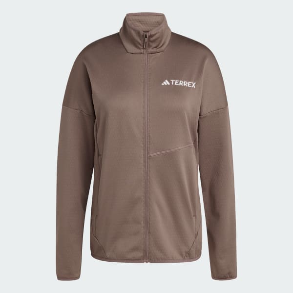 adidas Terrex Xperior Climawarm Light Fleece Jacket - Brown | Free
