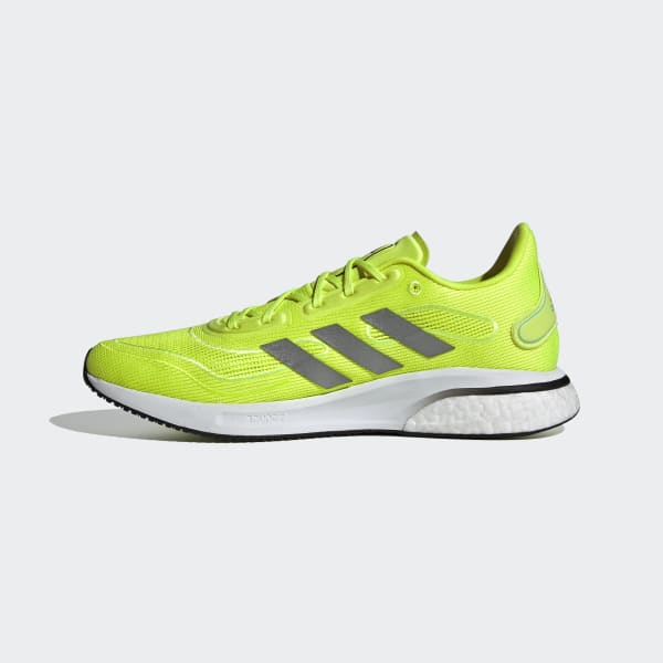 tênis esportivo supernova boost adidas amarelo neon