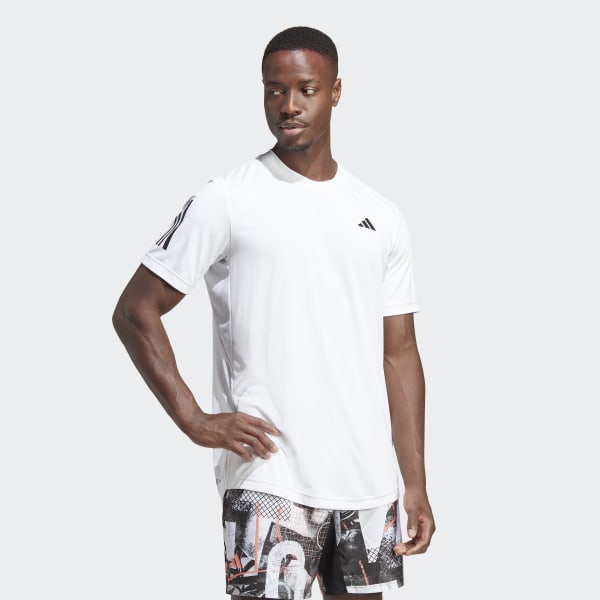White Club 3-Stripes Tennis T-Shirt