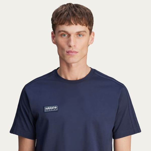 adidas Brockhall SPZL Tee - Blue | Free Shipping with