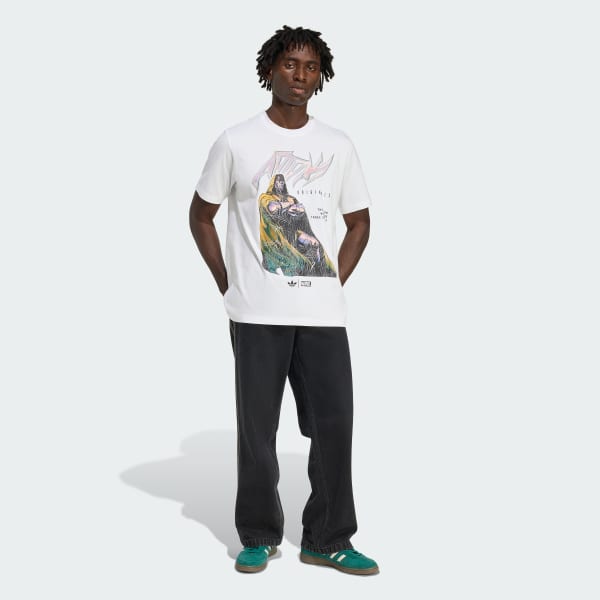 Blanco Camiseta de corte holgado para hombre Adidas_Marvel_Doom