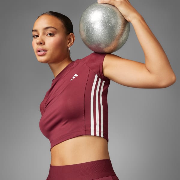 Burgendur Hyperglam Rib T-skjorte