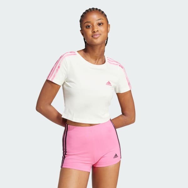 Branco Camiseta Essentials Três Listras