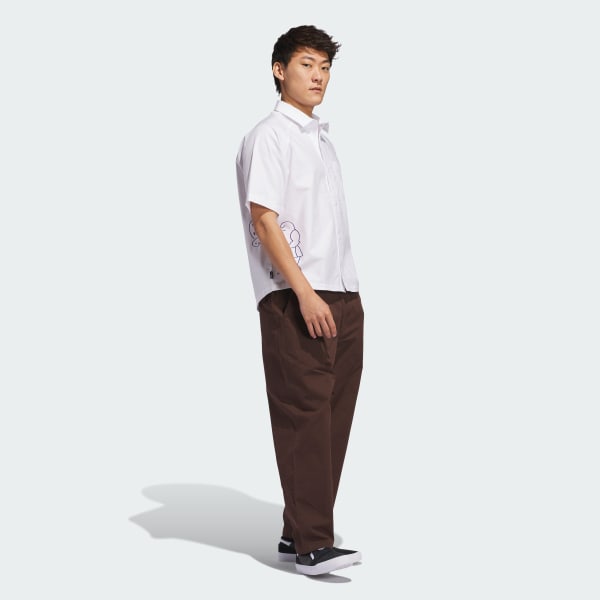 Blanco Camisa Con Botones Shmoofoil Fighter (Unisex)